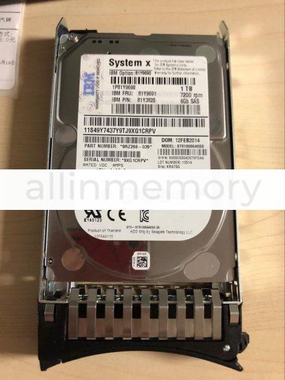 IBM 6GB FRU 81Y9690 81Y9691 1T SAS 2.5 X3650 M3 M4 Hard Drive